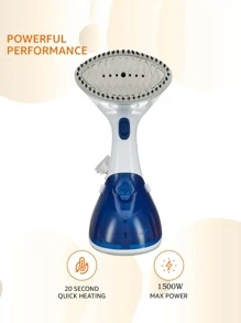 1500瓦便攜式水箱可拆卸蒸汽機,為衣服提供手持式衣物、布料皺褶去除蒸汽機 - 藍色 - 查看 4