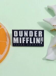 1個創意有趣的英文字母胸針,適用於女性的多功能服裝、包袋、配飾,合金胸針,是朋友的辦公室禮物 - 黑與白 - 查看 6