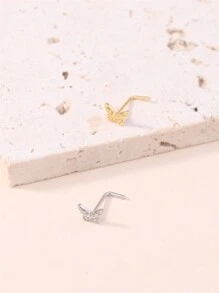 1pc Butterfly Shape Nose Rings For Women Girl Cute Gold Color L Pin Nose Studs - Nose Stud - View 4