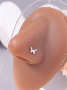 1pc Butterfly Shape Nose Rings For Women Girl Cute Gold Color L Pin Nose Studs - Nose Stud - View 5