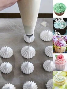 4件套/8件套专业简易甜点装饰套装：4件套不锈钢裱花嘴，适用于纸杯蛋糕，家庭烘焙必备工具 - 銀色 - 查看 6