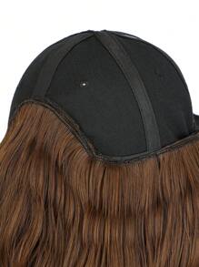 Synthetische Perücke mit Kappe, 8 Zoll kurze lockige Perücke, Bobcut-Stil, schwarze Baseballkappe, hitzebeständige Faser, verstellbare Kappengröße für den täglichen Gebrauch