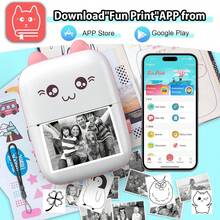 Mini Pocket Printer, Smart Pocket Thermal Printer, Portable Sticker Printer, For Journal/Diy Scrapbook/Travel/Note/Checklist/Label/Memo, Children's Ticket Printer, Compatible With Ios And Android - C9 Mini Printer White Powder - View 5
