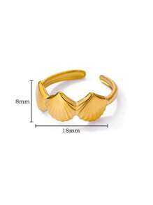 1Pc Summer Beach Style Stainless Steel Sea Shell Cuff Ring ,Suitable For Women Couple Jewelry Vacation Gift - 1 - View 15