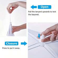 1 Pieza Cubre Alimentos De Malla, Cubierta De Plato Plegable, Cubierta De Malla Desmontable Y Lavable, Protector De Platos, Perfecto Para El Hogar, Fiestas Al Aire Libre, Picnics, Barbacoas, Camping, Suministros Y Accesorios De Cocina - Blanco - Ver 7