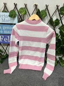 Women Knit Tops - Hồng - Xem 3