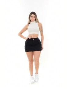 Women Skirts - 黑色 - 查看 1