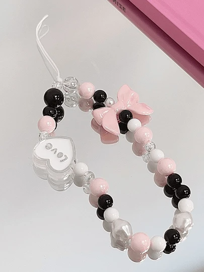 1 chiếc nơ thủy tinh màu hồng và đen ngọt ngào & mát mẻ & trang trí hình trái tim & dây điện thoại, móc chìa khóa, dây tai nghe, phụ kiện phong cách sống động và đáng yêu cho bé gái tuổi teen, thiết kế hoa tulip & ngọc trai giả & hạt màu, dây đeo điện thoại tối giản phong cách vui tươi và dễ thương, thiết kế hạt 3d trong suốt, vòng tay họa tiết đơn giản có dây đeo và móc chìa khóa, dây đeo máy ảnh chụp lấy ngay, đồ trang trí cho bé gái, hoa & trái tim & gấu bông & hạt hoa & hạt trong suốt & phụ kiện dây dài, phụ kiện mặt cười thiết kế chuyển màu & dây hoa với phong cách đơn giản và cá nhân, phụ kiện tối giản có móc cho vỏ điện thoại, dây và dây xích trang trí quà tặng cho mẹ, gia đình, bạn bè, sinh nhật, mặt dây điện thoại ngày lễ