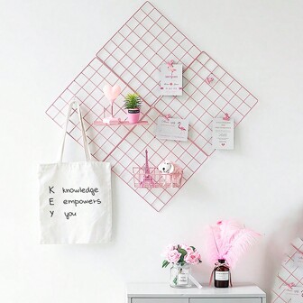 1 件/2 件 - 墙格、金属丝网照片墙、壁架，用于房间、宿舍和办公室的展示板、家居装饰、房间装饰、墙壁装饰