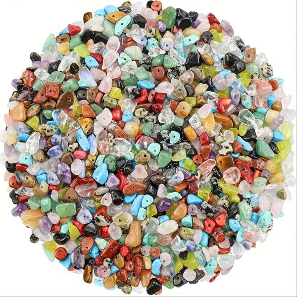 100/200/300/400/500 Piezas Abalorios De Piedra Natural De Chip Multicolor Para Hacer Joyas - Accesorios Para La Fabricación De Brazaletes Y Collares Diy