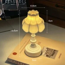 Luz Nocturna Con Diseño Floral Art Deco Con Luces Led Alimentadas Por Batería Para Dormitorio, Sala De Estar Y Lámpara Decorativa De Mesa Pequeña, Regalos De Luz Para Mascotas