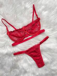 Women Sexy Lingerie Sets - Đỏ - Xem 3
