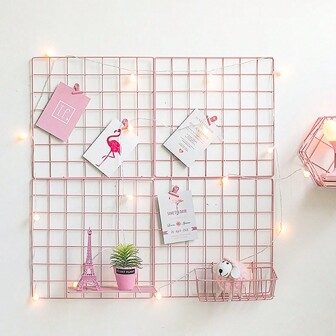 1pc/2pcs - Wall Grid, Wire Mesh Photo Wall, Wall Shelf, Used For Display Boards In Rooms, Dormitories, And Offices,Home Decor ,Room Decor,Wall Decor Gifts Birthday Graduation