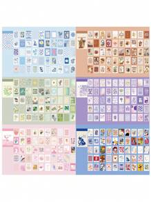 12 Books 600 Sheets Post-Modernism Style Ins Style Fashionable Abstract Art Minimalist Scrapbook Journal Diy File Folder Back To School - Multicolor - View 3