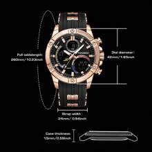 Foxbox New Kids Watch 50M Waterproof Clock Display LED Dual Display Watch Quartz Military Sports Kids Watch - Gold - View 6