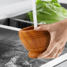 1入實用手動大蒜壓泥器，附研磨器，可研磨粉末、胡椒等。家用廚房工具，適用於夏季套裝 - 彩色 - 查看 4