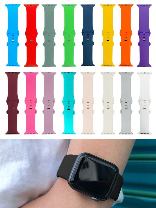 Einfaches einfarbiges Silikon Apple Watch Armband als Geschenk für Schüler, die zur Schule zurückkehren