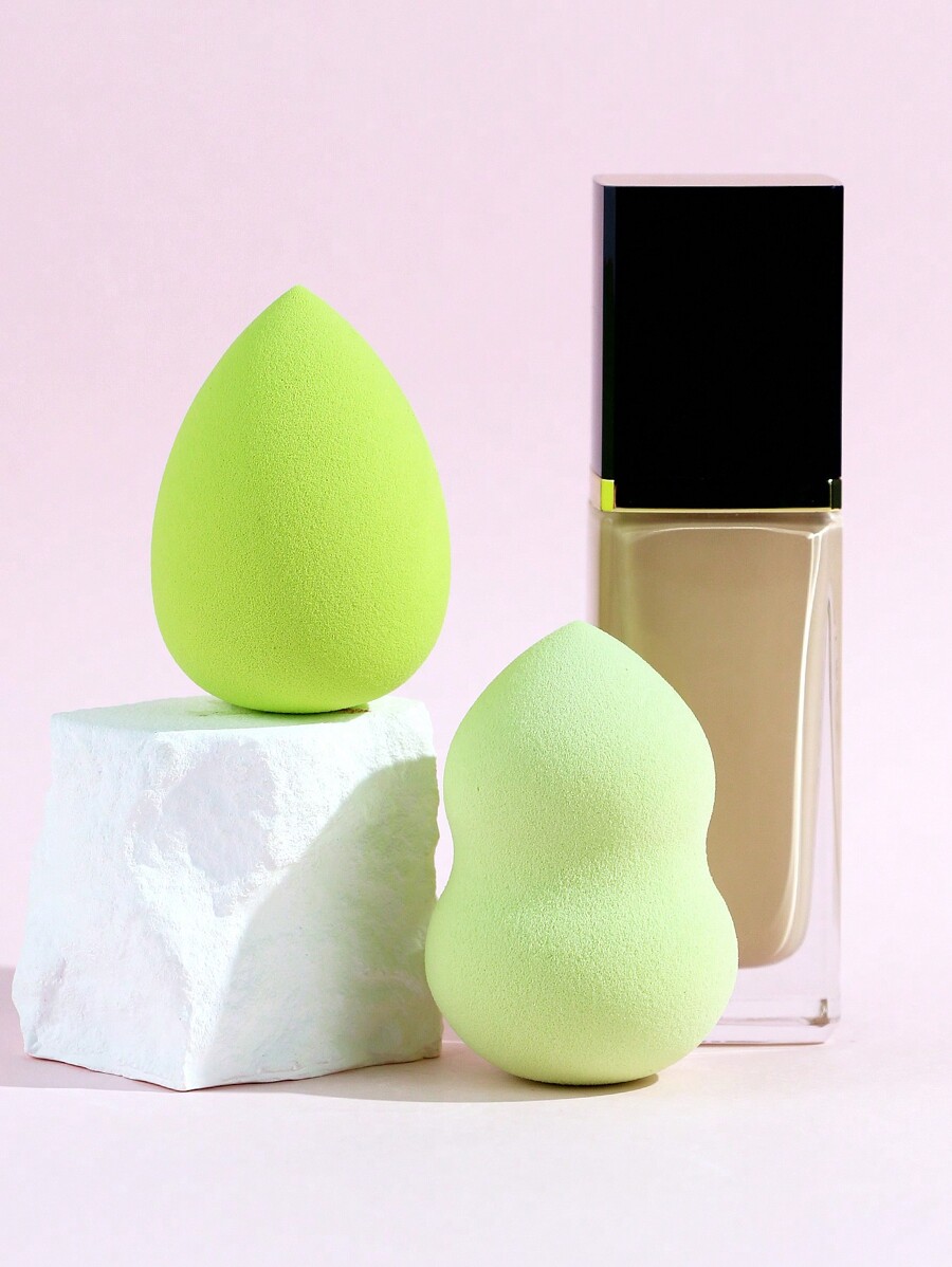 2Piece Makeup Sponge Hydrophilic Beauty Blender Expands In Contact With Water DropShaped