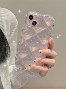 Luxury Diamond Glitter Transparent Silicone Case For IPhone16 16 15 14 13 12 11 Pro Max Quality Flash Clear Shockproof Bumper Cover