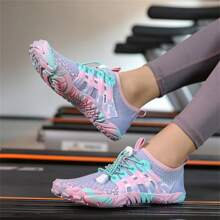 GNVA Summer And Versatile Women's Outdoor Sports Shoes For Couples Hiking And Water Activities, With Camouflage Design And Lightweight Comfort. The Sole Is In Camouflage (Asymmetric Color Pattern).