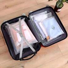 Bolsa De Almacenamiento De Ropa Y Calcetines Con Cremallera Engrosada - Bolsa Portátil De Almacenamiento De Ropa Para Viajes, Bolsa Impermeable Y Reutilizable Para Empaquetar, Accesorio De Dormitorio - Multicolor - Ver 2