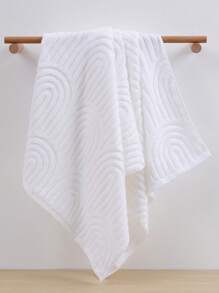 QIBHI 2pcs Jacquard Solid Color Bath Towel Set - Soft & Absorbent Hand Towel(40*75cm/15.74*29.52in) And Bath Towel(70*140cm/27.55*55.11in) For Bathroom Use - Black - View 10