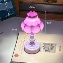 Luz Nocturna Con Diseño Floral Art Deco Con Luces Led Alimentadas Por Batería Para Dormitorio, Sala De Estar Y Lámpara Decorativa De Mesa Pequeña, Regalos De Luz Para Mascotas