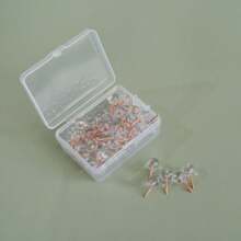 Push Pins For Bulletin Board, Thumb Tacks For Wall, Cork Board, Map, Calendar, Photos, Rose Gold Map Push Pin, Round Head Map Pin, Clear Push Pins, Plastic Head Push Pins, With Storage Box, DIY For Craft Projects, Home Office Organization, Large Size Back To School, Back To School, School Supplies