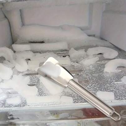 1入組不銹鋼除冰鏟，冰鏟，除霜鏟，廚房除霜鏟，手動廚房污垢清除器，實用冰箱配件，廚房用品