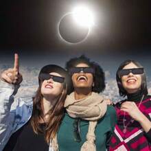 10pcs/5pcs North American Solar Eclipse Viewing Glasses, Neutral Color Printed Paper Frame Glasses, Outdoor Essential For Directly Observing The Sun (Assorted Colors & Patterns Shipped Randomly)