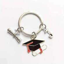 Llavero colgante de aleación de graduación de doctorado, regalo de graduación de bachiller, regalo de último año de secundaria, accesorio de coche, dije para bolso, recuerdo escolar