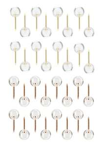 Push Pins For Bulletin Board, Thumb Tacks For Wall, Cork Board, Map, Calendar, Photos, Rose Gold Map Push Pin, Round Head Map Pin, Clear Push Pins, Plastic Head Push Pins, With Storage Box, DIY For Craft Projects, Home Office Organization, Large Size Back To School, Back To School, School Supplies