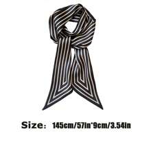 Khăn quàng sọc dài & thắt lưng & băng đô & khăn quàng cổ thanh lịch để trang trí túi, thích hợp cho mùa xuân và mùa hè - họa tiết sọc - Xem 5