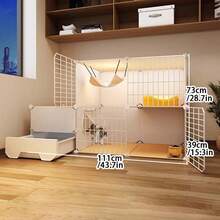 Cat Cage Indoor Cat Litter Box Bed Pan Toilet With Free Space Cat House For Breeding And Rearing Kittens - Multicolor - View 21