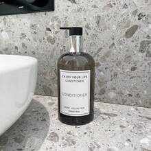 3pcs 500ml Empty Plastic Dispenser Bottles For Shampoo, Conditioner, And Shower Gel - Transparent black - View 6