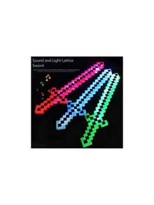Light-Up & Sound-Making Pixel Sword/Mosaic Sword For Gaming Toy Wholesale - Multicolor - View 3