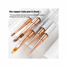 Crystal Marble Art Nail Brush, 6-Piece Set, Suitable For Short Nails, Long Nails, And Different Types Of Nails, Suitable For Beginners,Pinceau Ongle Gel - White - View 4