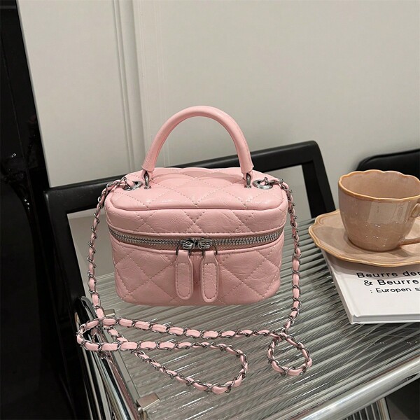 Bolsa Transversal De Corrente Com Correia De Linha De Bordado Para Senhoras