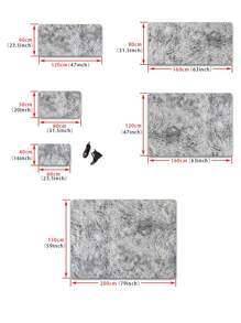 1 pièce Tapis Shaggy couleur bleue unicolore, style moderne et simple, poil doux extra long, absorbant l'eau, chaud, toutes saisons, tapis de décoration en polyester pour la maison, décoration de pièce