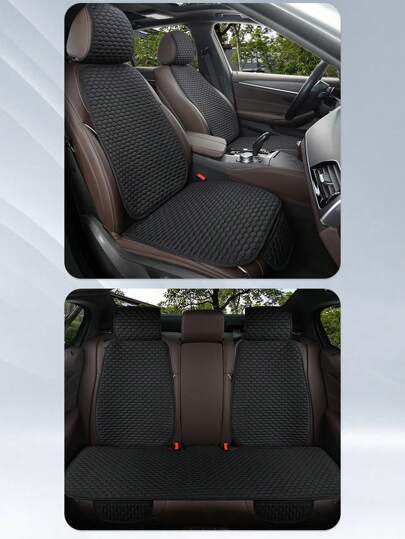 Easypie Selection Car Seat Cushion, Complete Set Of Linen Seat Cushion, Breathable And Durable