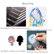 Set Of 6 Random Wedding Fridge Magnets, With Happiness Design, Personalized Creative Magnetic Attraction, Peaceful & Joyful Magnetic Sticker, Couple Message Decoration Magnet. - Multicolor - View 3