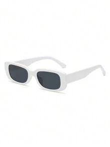 1pc Retro Small Frame Fashion Eyeglasses For Women Beach Accessories For Women Glasses Shades Basics Fall Winter Women Outfits Clothes Business Casual Gifts For Summer Beach Vacation,Outdoor,Travel - White - View 1