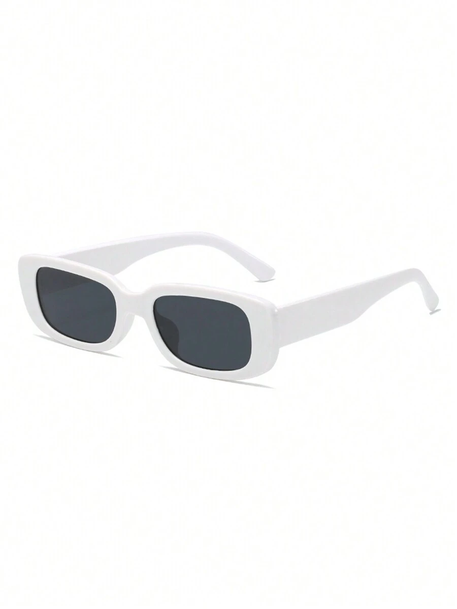 1pc Retro Small Frame Fashion Eyeglasses For Women Beach Accessories For Women Glasses Shades Basics Fall Winter Women Outfits Clothes Business Casual Gifts For Summer Beach Vacation,Outdoor,Travel - White - View 1