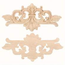 2 Piezas Incrustaciones De Muebles Tallados, Marcos Decorativos De Esquina De Madera Para Gabinetes, Cómodas, Camas Y Paredes - Albaricoque - Ver 5