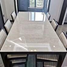 Pvc透明桌布,防水防油柔軟玻璃保護墊,適用於餐桌、電視機柜、咖啡桌等 - 無色 - 查看 6