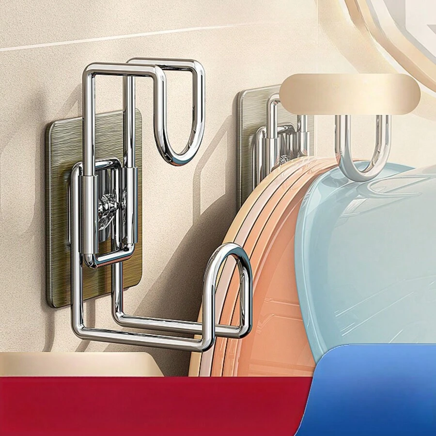 1pc Portable Retractable Face Basin Shelf, Bathroom Wall Mounted