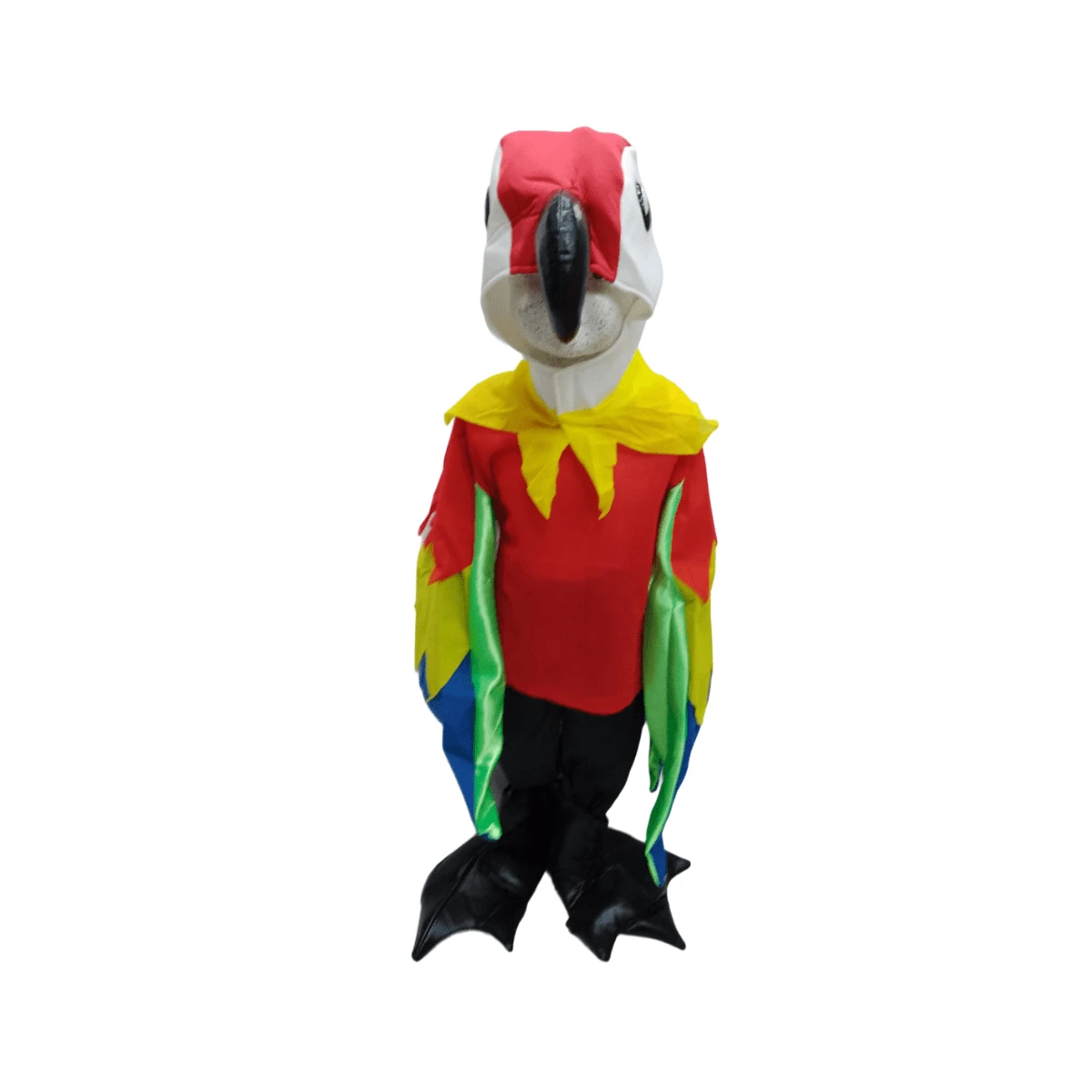 Disfraz de pajarito (Guacamaya) Para niños y niñas, incluye máscara y botas. Disfraz de pajarito para fiesta de disfraces, cosplay niño niña - Rojo - Ver 1