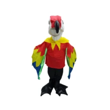 Disfraz de pajarito (Guacamaya) Para niños y niñas, incluye máscara y botas. Disfraz de pajarito para fiesta de disfraces, cosplay niño niña - Rojo - Ver 2