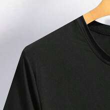 Boyfriend Style Men Summer Ice Silk Fashionable & Versatile Short-Sleeve Sports T-Shirt For Casual, Outdoor Activities Such As Running And Hiking