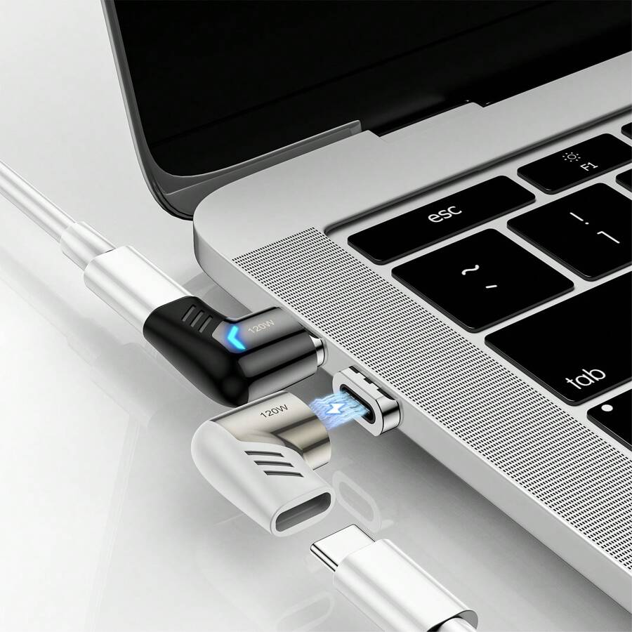 3 Stück USB C 90 Grad Adapter - 80Gbps 240W Thunderbolt 5 Stecker Zu Buchse Extender